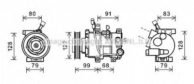 AVA QUALITY COOLING hyk297 -  Компрессор, кондиционер